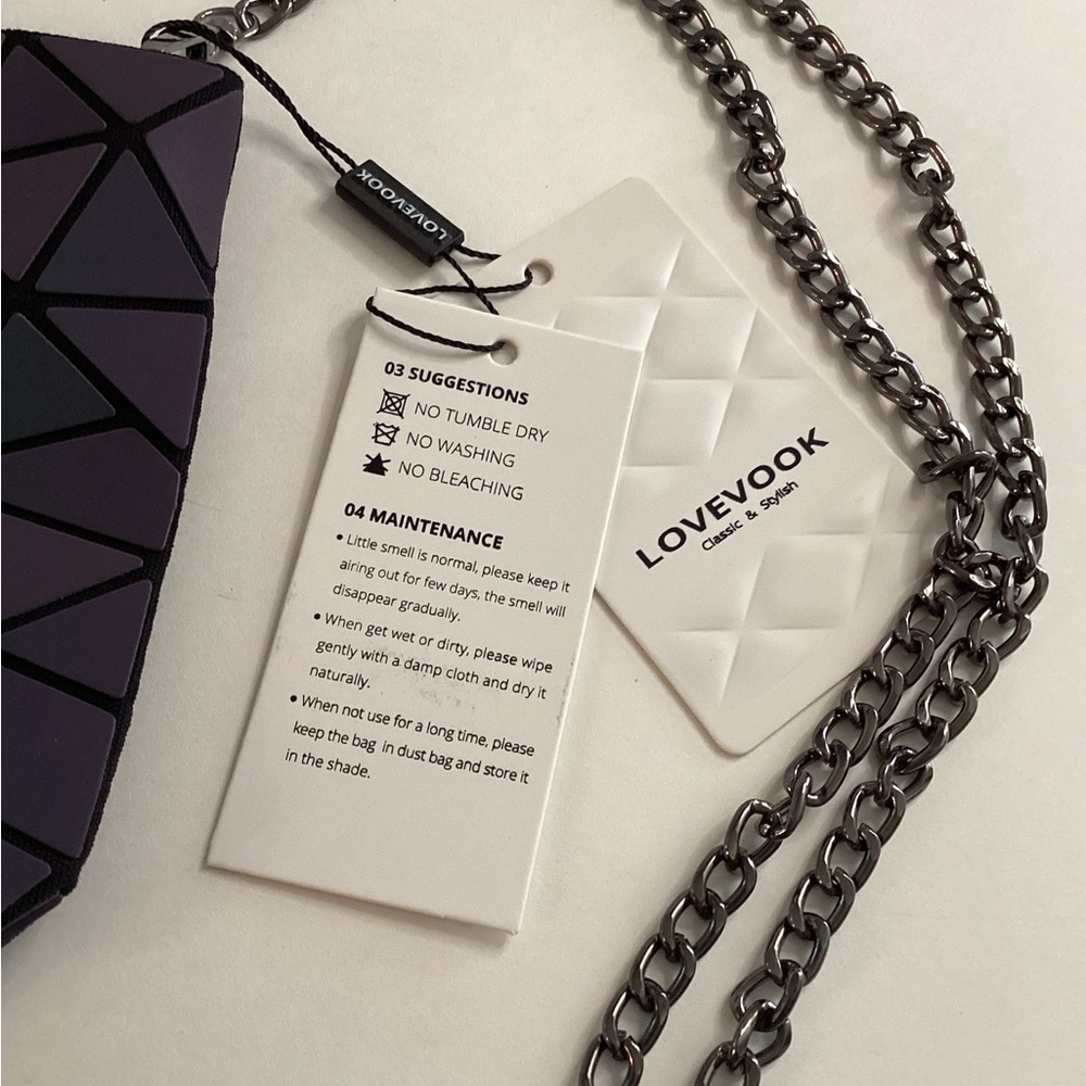 Lovevook Geometric Purple Crossbody Bag nwt - Picture 2 of 4